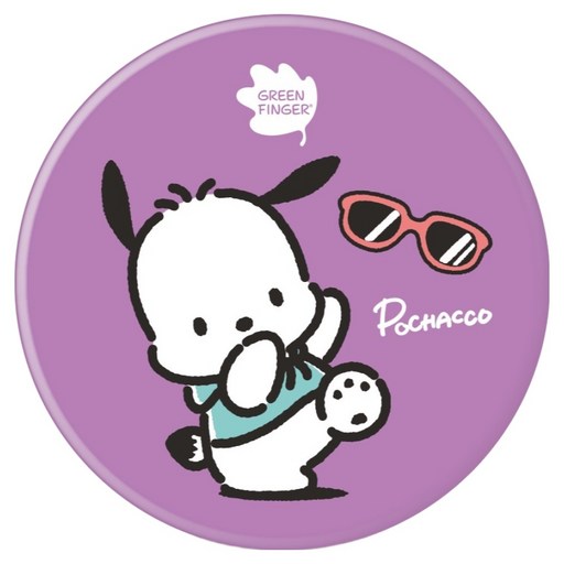 Green Pinggeo Sanrio Packets Chako Edition Mild Mugijacha Seonkusyeon SPF 50+ PA++++, 12 g, 1 Pack (핑거 산리오 차코 무기자차 선쿠션)