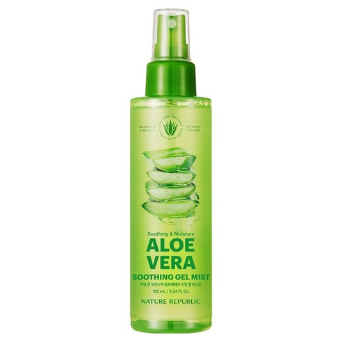 Cheoripeobeulrik Soothing & Moseucheo Albera Soothing Gel Mist , 155 ml, 1 Pack (네이처리퍼블릭 수딩 앤 모이스처 알로에베라 수딩젤 미스트, 155ml, 1개)
