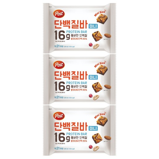 Packets Seuteu Protein Ba Mini 21 p, 231 g, 3 Pack (스트 바)