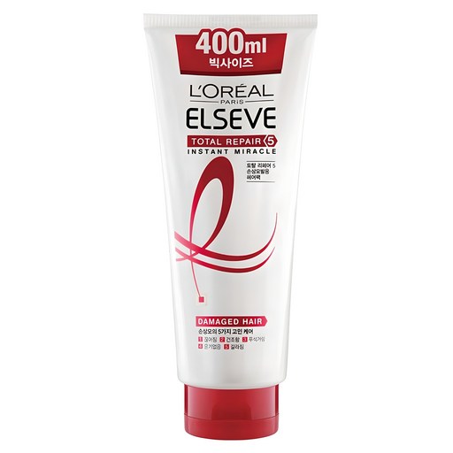Realpari El Set Beu Total Ripeeo 5 Inseuteonteu Mirakeul Heeo Pack , 400 ml, 1 Pack (레알파리 엘 브 토탈 리페어 인스턴트 미라클 헤어)