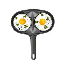 Kichinateu Indeoksyeon Hyubeu 2 Gu Geu Peurapaen , 24.7 cm, 1 Pack (키친아트 인덕션 휴브 2구 에그 프라이팬, 24.7cm, 1개)