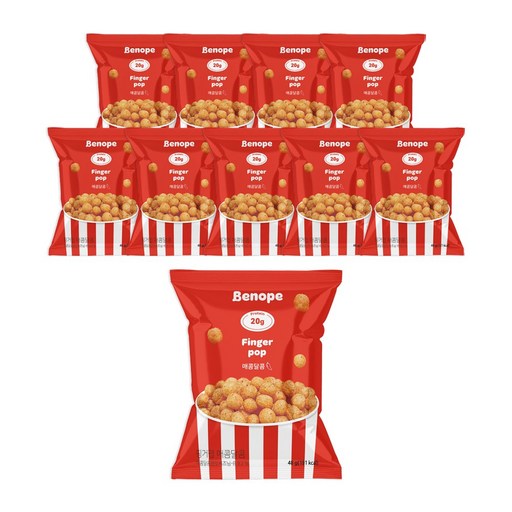 Benopeu Pinggeopap Godanbaek Snack Sheets Komdalkom 10 Pack Mukeum , 48 g, 10 Pack (베노프 핑거팝 고단백 콤달콤 묶음)