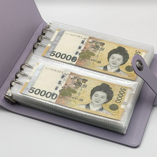 Ayun Large Size Hyeongeum Baindeo Jeochuk Daeori Cheonmanwon Moeugi , 1 Pack , Baolret (아윤 현금 바인더 저축 다어리 천만원 모으기 바올렛)