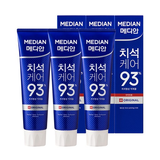 Median Chiseok Care Original Chiyak , 120 g, 3 Pack (메디안 치석 치약)