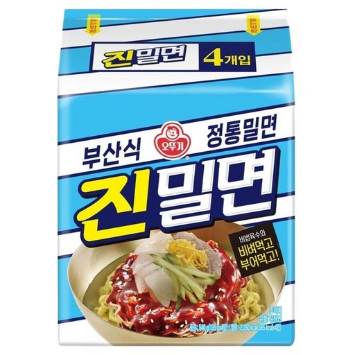 Ottogi Jinmil Noodles 135 g, 4 Pack (진밀)