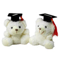 Hahahompati Hyeopryeokeopche Joleop Haksamo Gominhyeong , 2 Pack , White , 13.5 cm (하하홈파티 협력업체 졸업 학사모 곰인형, 2개, 화이트, 13.5cm)