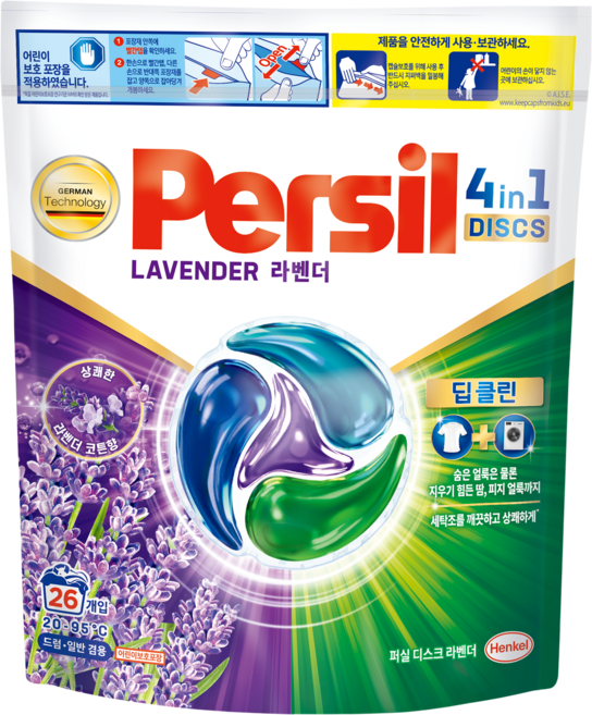 Peosil Diseukeu Kaepsyul Set Je Lavender , 26 Pack , 1 Pack (퍼실 디스크 캡슐 제)