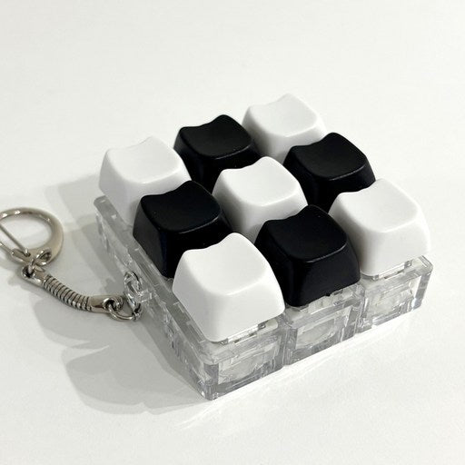 Sinseudeu Goyang Kibodeukiring Yeolsoegori Kikaepkiring 9 Gu , 1 Pack , Black White (신스드 고양 키보드키링 열쇠고리 키캡키링 구)