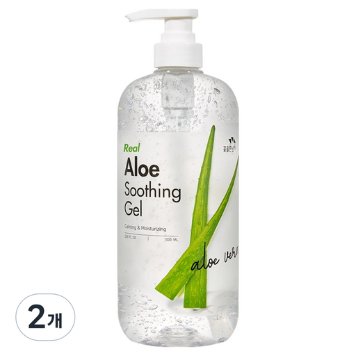 Kkotdeunnamja Subun Kkwak Cha Deo Moist Rieol Al Sudingjel , 1 L, 2 Pack (꽃든남자 수분 꽉 차 더 리얼 알 수딩젤)