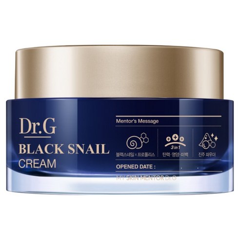 Dr.G Black Snail Cream , 50 ml, 1 Pack (닥터지 블랙 스네일크림, 50ml, 1개)