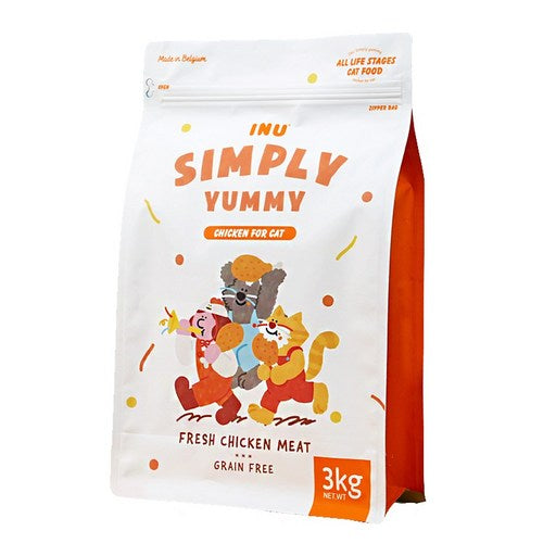 Anu Simpeulriyami Chicken Packets Kaet Jeonyeonryeong Goyangsaryo Geureinpeuri Gihoseong Jakeunalgaeng , 1 Pack , 3 kg, Chicken (아누 심플리야미 캣 전연령 고양사료 그레인프리 기호성 작은알갱)