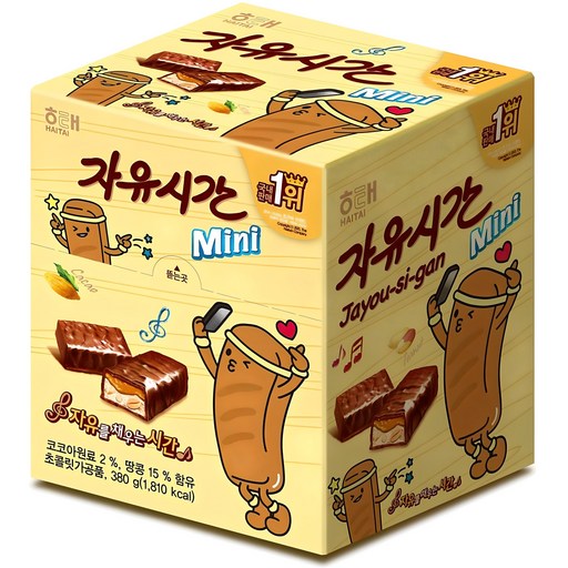 Jayusigan Mini Chokolrit , 380 g, 1 Pack (자유시간 초콜릿)