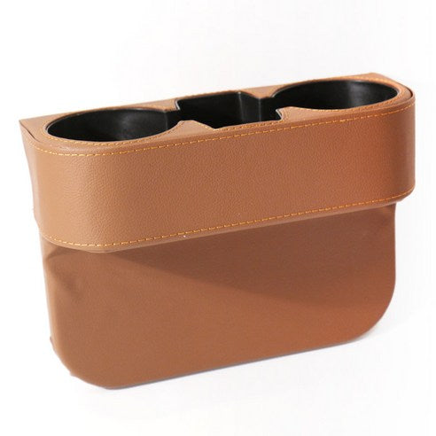 Benoto Charyangyong Teumsaejuk Cup Holdeo , 1 Pack , Beuraun (벤오토 차량용 틈새가죽 컵홀더, 1개, 브라운)