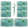 En Clear Hoeyong Mint Chisil 50 P Hyudaeyong Keseu Set , 8 Pack , 50 Pack , 75 mm (엔 회용 치실 휴대용 케스)