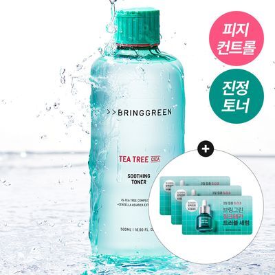 Subuji Toner Beuring Green Tea Teuri Sika Soothing Toner (500 ml/250 ml) ([수부지토너]브링그린 티트리 시카 수딩 토너 (500ml/250ml))