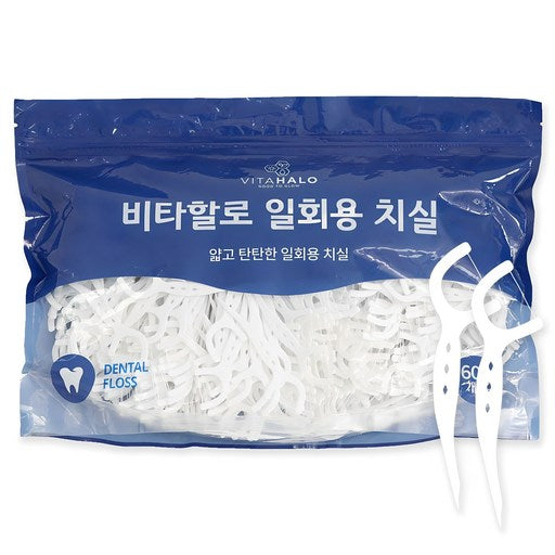 Bitahal Hoeyong Chisil , 600 Pack , 1 Pack (비타할 회용 치실)