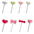 Kyuteumi Baby Jagi Ribon & Peulrawopik Set MP 305, 8 Pack , 1 Set (큐트미 아기자기 리본 앤 플라워픽 세트 MP305, 8개입, 1세트)