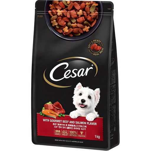 Sijeo Eodeolteu Gangaji Geonsiksaryo , So , 1 kg, 1 Pack (시저 어덜트 강아지 건식사료 소)