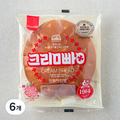 Samrip Jeong Whole Cream Ppang , 75 g, 1 Pack , 6 Pack (삼립 정 빵)