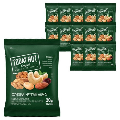 Tudeneot 2 Jupeulraen Keulraesik 14 p, 280 g, 1 Pack (투데이넛 2주플랜 클래식 14p, 280g, 1개)