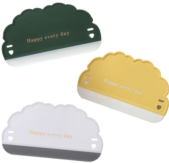 Gaenjirapeu Mujaguk Mulgijegeosi Yuri Dak Gureumhyeong 3 Types Set , White , Green , Yellow , 1 Set (갠지라프 무자국 물기제거시 유리 닦 구름형)