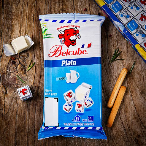 Raepingkau Belkyubeu Plain , 5.2 g, 2 4 Pack Pack , 1 Pack (래핑카우 벨큐브 플레인, 5.2g, 24개입, 1개)