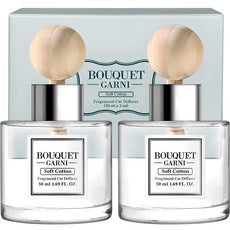 Bukereuni Peuregeureonseudeu Charyangyong Dipyujeo 50 ml, Soft Cotton , 2 Pack (부케가르니 프레그런스드 차량용 디퓨저 50ml, 소프트코튼, 2개)