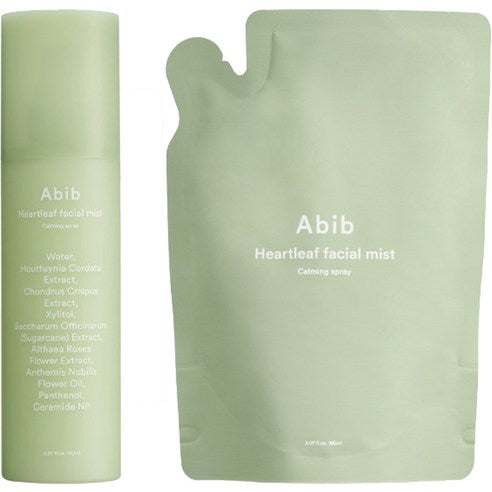 Abibeu Eoseongcho Facial Mist Kaming Seupeure 150 ml + Ripil 150 ml Set , 1 Set (아비브 어성초 페이셜 미스트 카밍 스프레이 150ml + 리필 150ml 세트, 1세트)