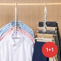 Jipttokttok Gongganhwalyong Multi Hwak Sheets Otgeol , 2 Pack , White (집똑똑이 공간활용 멀티확장 옷걸이, 2개, 화이트)