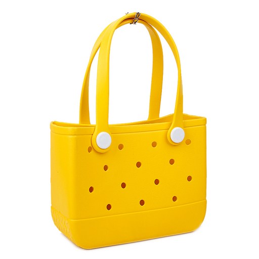 Byeoun Muji Peonching Yeoreum Bichibaek Muji Color Taphaendeul Toteubaek (벼운 무지 펀칭 여름 비치백 탑핸들 토트백)