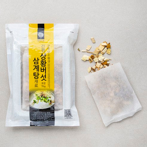 Momaejohwa Ganpyeon Sanghwang Mushroom Samgyetang Jaeryo , 1 Pack , 76 g (몸애조화 간편 상황버섯 삼계탕 재료, 1개, 76g)
