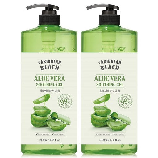 Kaeribianbichi Large Size Al Sudingjel , 1 L, 2 Pack (캐리비안비치 알 수딩젤)