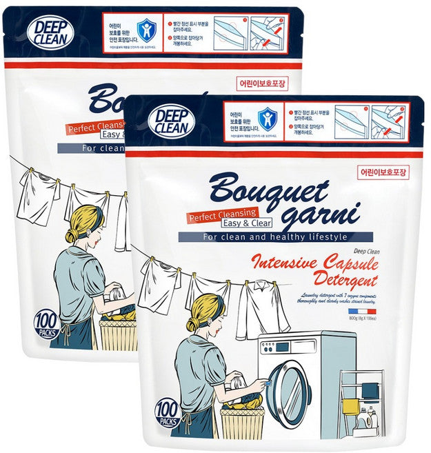 Bukereuni Deep Keulrin Chogonongchuk Kaepsyul Set Je , 100 Pack , 2 Pack (부케르니 클린 초고농축 캡슐 제)