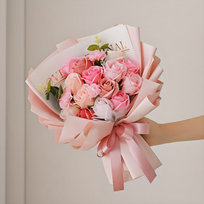 Kokoreu Maentik Binukkotdabal + Syopingbaek Set , Pink , 1 Set (코코르 맨틱 비누꽃다발 쇼핑백)