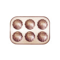 Dunggeunjobipaen 6 Gu , 1 Pack (둥근조가비팬 6구, 1개)