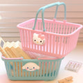Sanrio Baguni Sonjapbaguni Bath Baguni Dayong Jeongriham , 1 Pack , Pink Square Hyeong , Helkiti (산리오 바구니 손잡바구니 다용 정리함 형 헬키티)