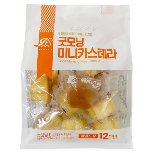 Kijeuwel Gutmoning Mini Kaseutera , 216 g, 1 Pack (키즈웰 굿모닝 카스테라)