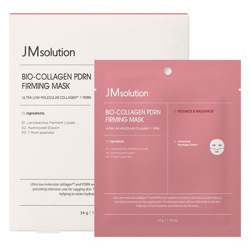 Jeem Solution Bao Collagen PDRN Peoming Mask Pack 34 g, 4 Pack Pack , 1 Pack (제이엠솔루션 바이오 콜라겐 PDRN 퍼밍 마스크 팩 34g, 4개입, 1개)