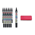 Donga Munhwa Bodeumaka 12 p + Bodeumaka Jiu Pack Mungu Set , Heuksaek ( Bodeumaka ), 1 Set (동아 문화 보드마카 지우 문구 흑색)