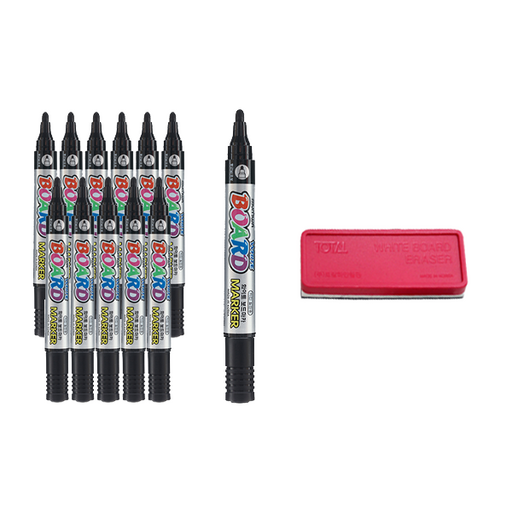 Donga Munhwa Bodeumaka 12 p + Bodeumaka Jiu Pack Mungu Set , Heuksaek ( Bodeumaka ), 1 Set (동아 문화 보드마카 지우 문구 흑색)