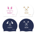 Guknaesaengsan Pinikseu Dijain Silrikon Kids Adongyong Suyeongmo Dongmulchingudeul Saengjonsuyeongtem , White Rabbit (국내생산 피닉스 디자인 실리콘 아동용 수영모 동물친구들 생존수영템)
