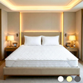 Guknae Manufacturer Etjihom Hotel Sun Noodles 40 Su Chimdaepaedeu Gojeongbaendeu Alreoji Care Ganjeolgi Nubim Sheets Teuriseu Bul Paedeu Super ([국내제조사] 엣지홈 호텔 순면 40수 침대패드 고정밴드 알러지케어 간절기 누빔 매트리스 이불 패드 슈퍼 싱글 퀸 킹, 화이트)