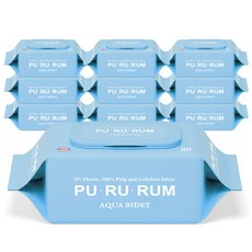 Pureureum Peulra Stick 0% Aqua Bide Hwa Sheets Silyong Wet Wipes Unscented , 10 Pack , 80 Sheets , 60 g (푸르름 플라스틱0% 아쿠아 비데 화장실용 물티슈 무향, 10개, 80매, 60g)