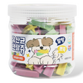 Pudi Deoteukbyeolsiktak Probiotics Dentalchyu Gangaji Gansik Kkeom , 1 Pack , 300 g, Alrokdalrok Flavor Johap Kombo (푸디 더특별식탁 덴탈츄 강아지 간식 껌 알록달록 조합 콤보)