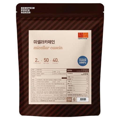 Miselra Kajein Bunri Milk Protein Wonmul Peutin Bochungje Mu Flavor , 1 Pack , 2 kg (미셀라 카제인 분리 원물 프틴 보충제 무)