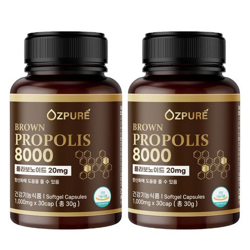 Ojeupyueo Australia Beuraun Propolis 8000, 2 Pack , 30 Jeong (오즈퓨어 브라운 정)
