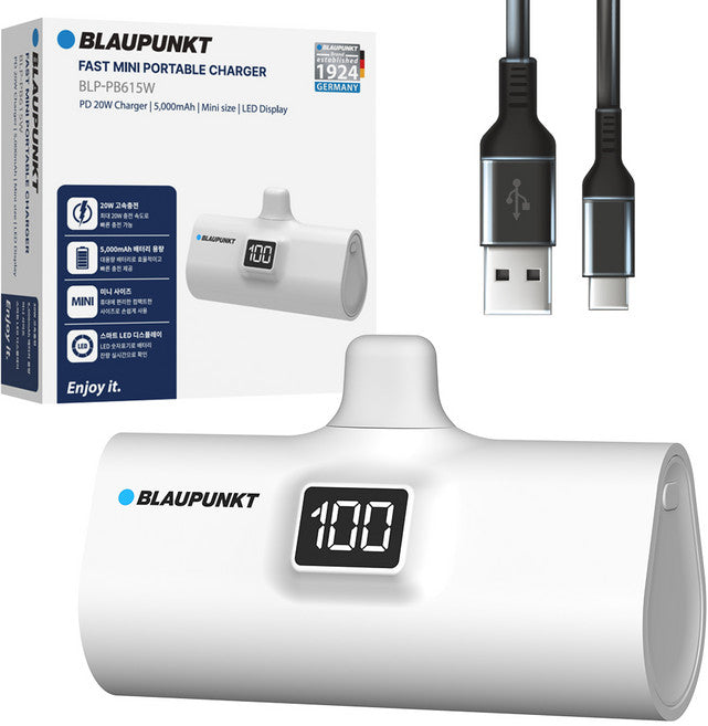 Beulraupungteu LED Kinghyeong Gosok Charging Bojo Pear Teori 5000 mAh, WHITE, BLP-PB 615 W (블라우풍트 LED 도킹형 고속충전 보조배터리 5000mAh, WHITE, BLP-PB615W)