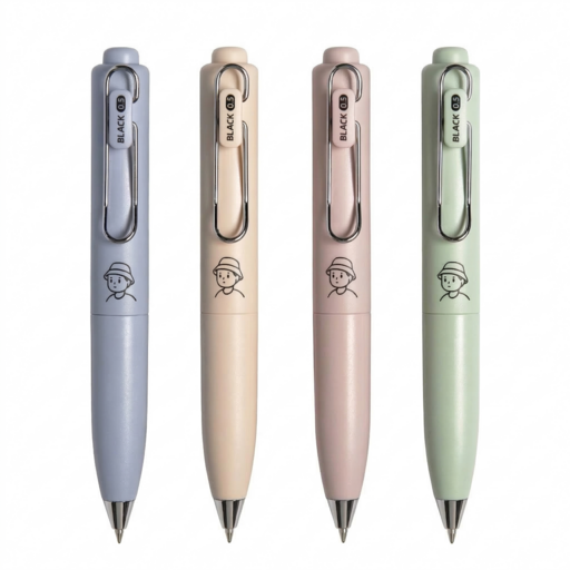 Nori Packets Ket Kwik Dry Jungseong Mini Bolpen 0.5 mm Black , Ora , 1 Set (노리 켓 퀵 중성 볼펜 오라)