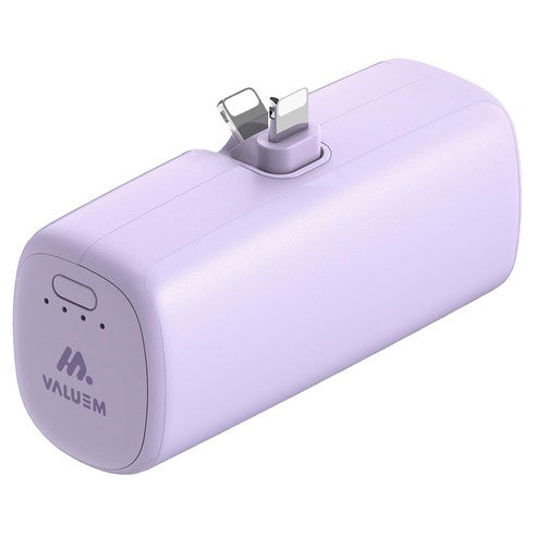 Baelryuem Danja Jeopsik Kinghyeong Sonnan Gyeomyong Bojo Pear Teori 5000 mAh 8 Pin , VM-B 2 DHWD 018 P(8 Pin ), Peopeul (밸류엠 단자 접이식 도킹형 손난로 겸용 보조배터리 5000mAh 8핀, VM-B2DHWD018P(8핀), 퍼플)