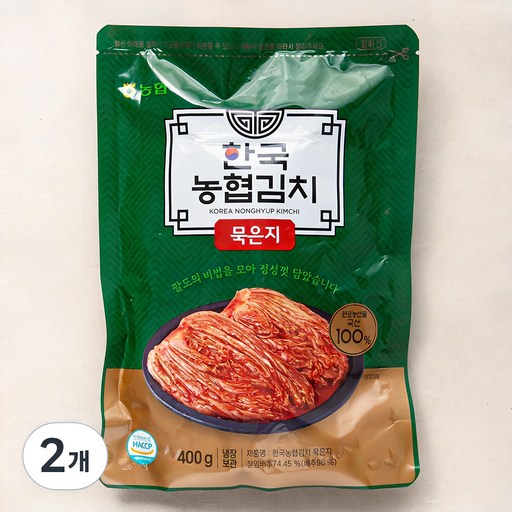 Guk Nonghyup Kimchi Mukeunji , 400 g, 2 Pack (국 묵은지)